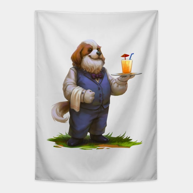 Dog Waiter Tapestry by JoaoVagner