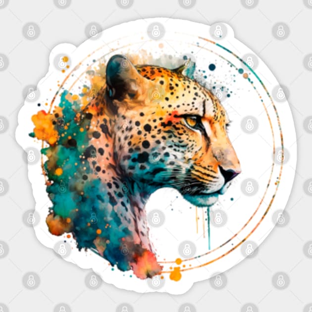 Cheetah Watercolor T-shirt Watercolor T-shirt Design 100% 