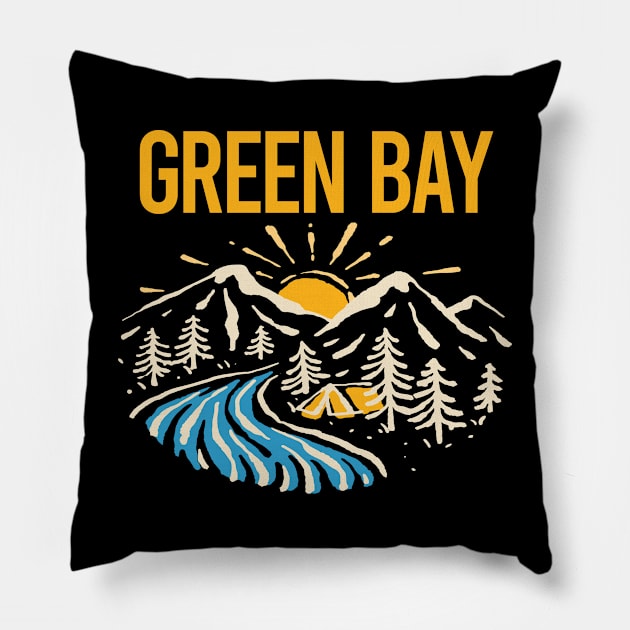 Nature Landscape Green Bay Pillow by rosenbaumquinton52