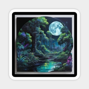 Lunar Neon Jungle (623) Magnet