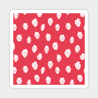 Strawberry Stamp Pattern Magnet
