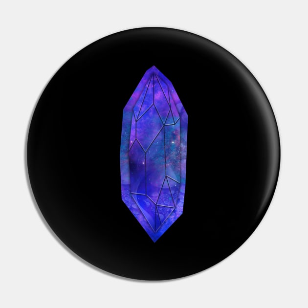 Cosmic Crystal Space Fractal Spiritual Gem Space Pin by Foxxy Merch