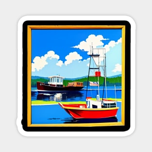 Fishing Boat Poster Magnet