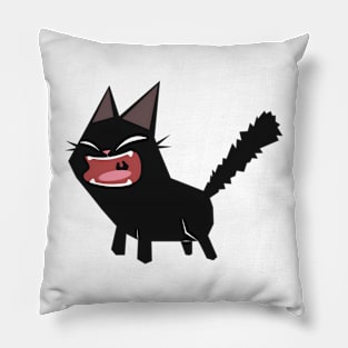 vintage-cat-angry Pillow