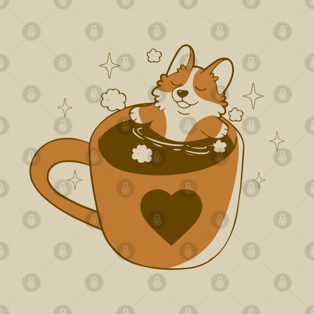 Coffee Corgi by Bruno Pires