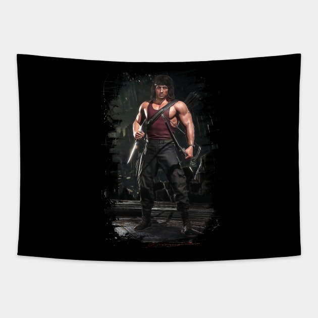 Mortal Kombat 11 Rambo Print - 57212130 Tapestry by Semenov