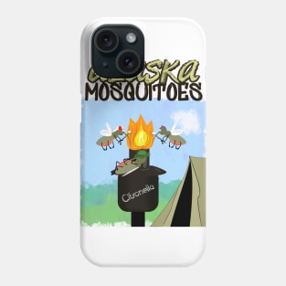 Alaska Mosquitoes Cartoon - Camping by Tiki Torch Phone Case