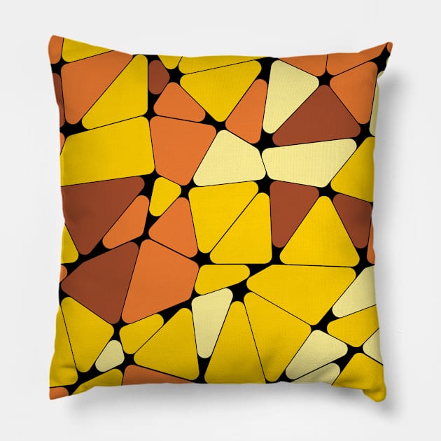 Orange Mosaic Style Tile Pillow by Brobocop