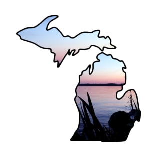 Michigan Sunset Over Lake T-Shirt