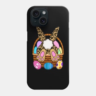 Funny Easter Bunny Leopard Print Easter Basket Phone Case