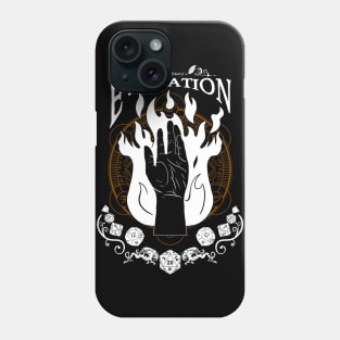 Evocation - D&D Magic School Series: White Text Phone Case