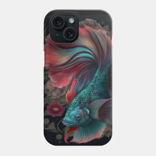 Floral Betta fish Phone Case