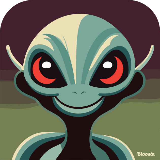 Happy Alien Kids T-Shirt by Bloosta