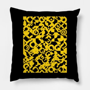 Electronic Musician Synthesizer Pattern Yellow Pillow