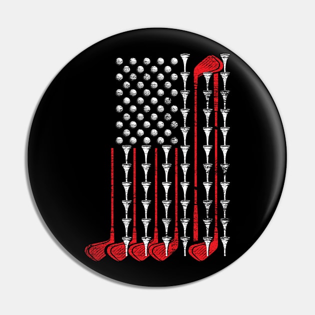 USA Golf Grunge Pin by ShirtsShirtsndmoreShirts