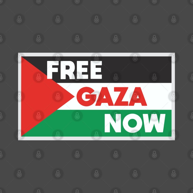 Palestine Flag Free Gaza Now by Dale Preston Design