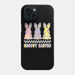 Groovy Easter Bunnies Retro Hippie Lover Easter Day Phone Case