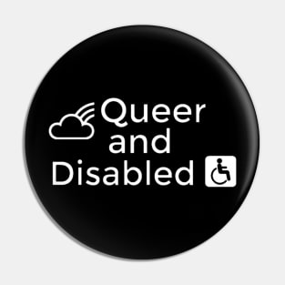 Queer and Disabled (Emojis) Pin