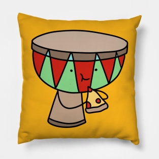 Djembe Eating Pizza Pillow