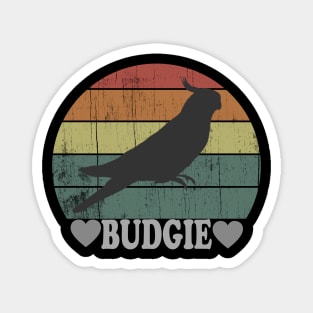 Retro Budgie Love Budgerigar Parakeet Vintage Magnet