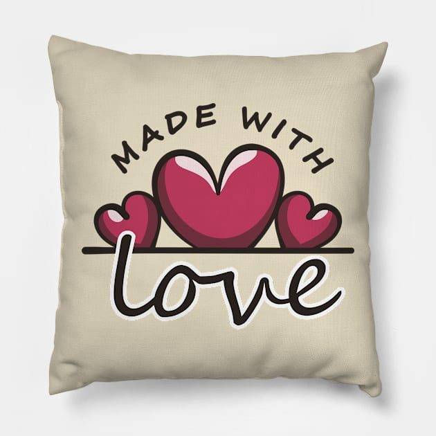 Made With Love Pillow by CoinRiot