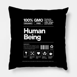 Organic Human Being Artwork - Embrace Nature with this 100% Organic, GMO Free Design Pillow