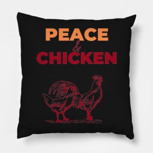 Peace & Chicken - International day of Peace Pillow