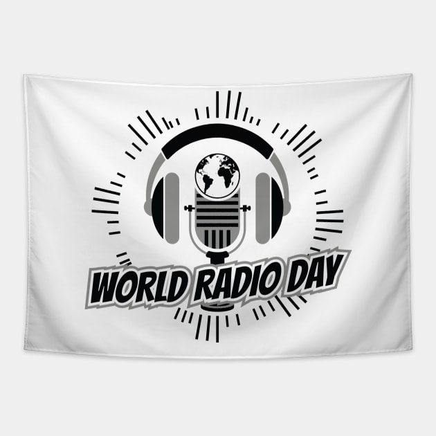 world radio day Tapestry by Khenyot