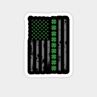 St Patrick's Day Irish American Flag Gift Magnet