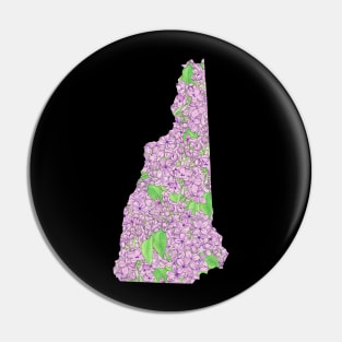 New Hampshire in Flowers Pin