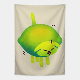 Lime Cat Tapestry