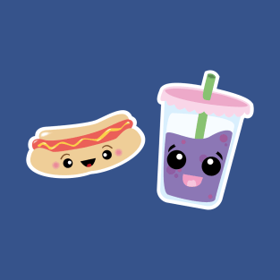 Hot Dog & Boba Bubble Tea T-Shirt