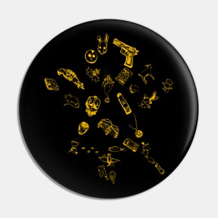 Yellowjackets Mail Symbol X Pin