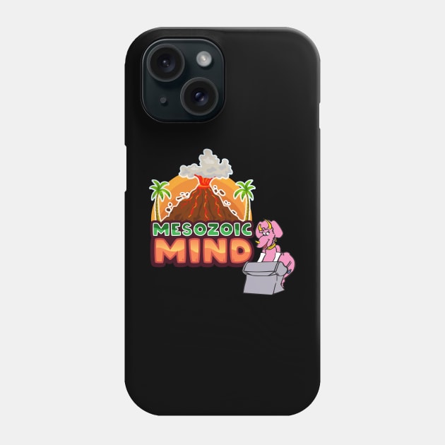 Triceratops on Keyboard - Mesozoic Mind! Phone Case by SweetPaul Entertainment 