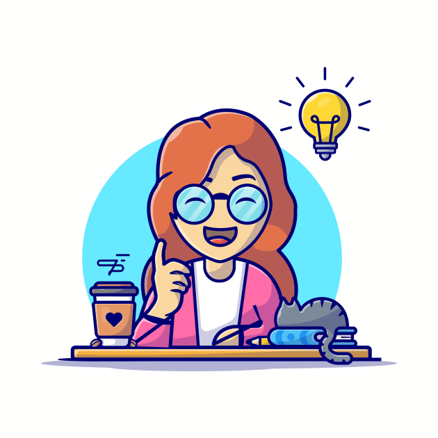 Women Brainstorming Cartoon Vector Icon Illustration by Catalyst Labs