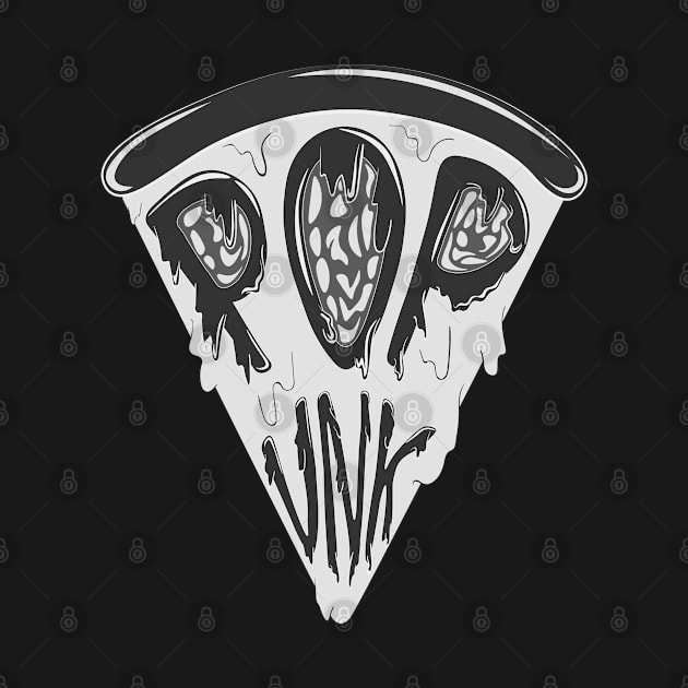 Popunk Pizza Logo Monochromatic by Popunk Pizza