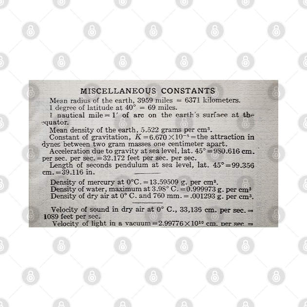 Nerd Constants Table by EP