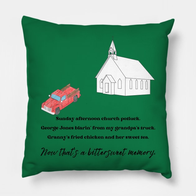 Sunday church potluck Pillow by Pearlie Jane Creations