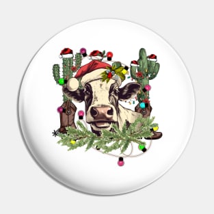 Mooey Christmas Cow Pin