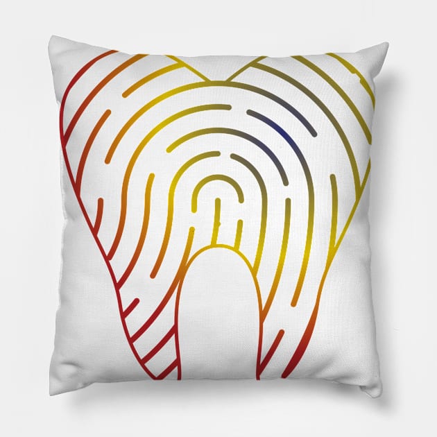 finger tooth Pillow by Orino Apparel