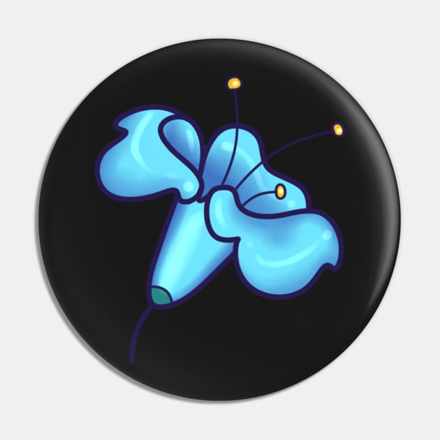 Blue blossom sticker Pin by 2dsandy