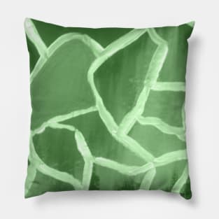 Abstract green art print Pillow