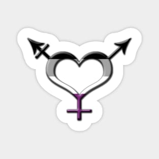 Heart-Shaped Asexual Pride Transgender Symbol Magnet