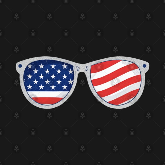 USA Flag Sunglasses by SOS@ddicted