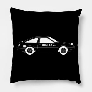 AE86 Takumi White Outline Pillow