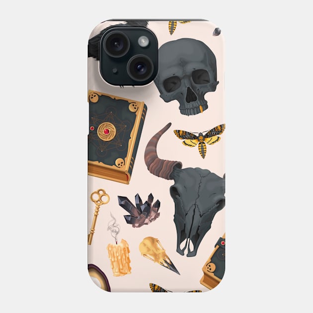 Skull witch Halloween Phone Case by igzine