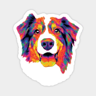 Rainbow Mountain Dog Magnet