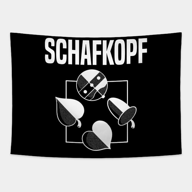 Schafkopf Card Bavarian Four Colours Gift Tapestry by Jackys Design Room