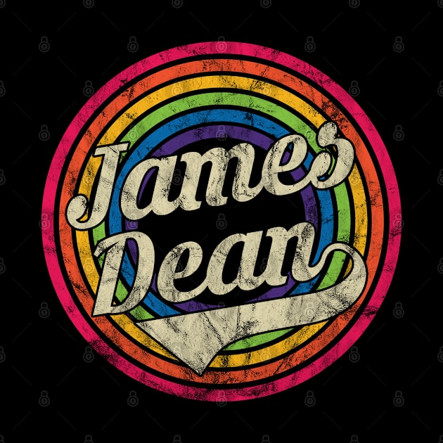 James Dean - Retro Rainbow Faded-Style by MaydenArt