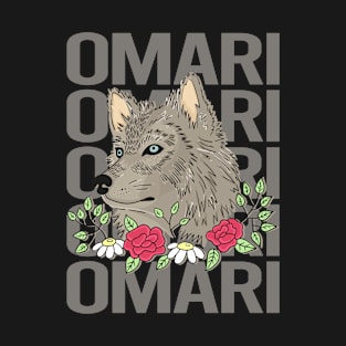 Wolf Head - Omari Name T-Shirt